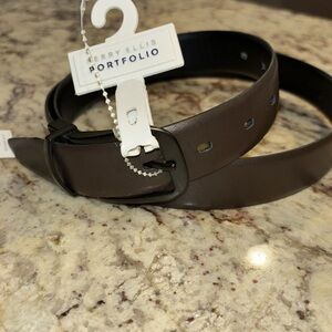 Perry Ellis Men's reversible Black  and brown Belt 34